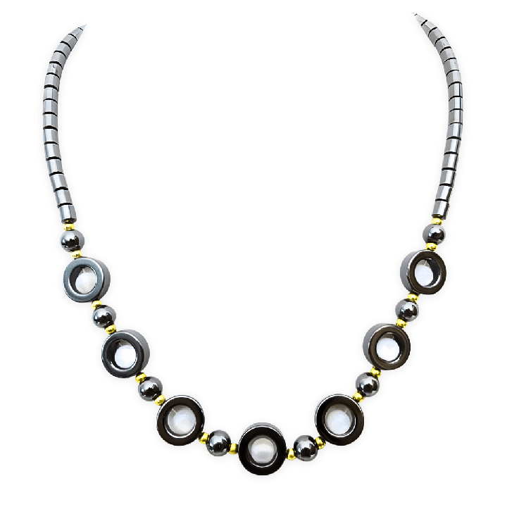 White haematite necklace