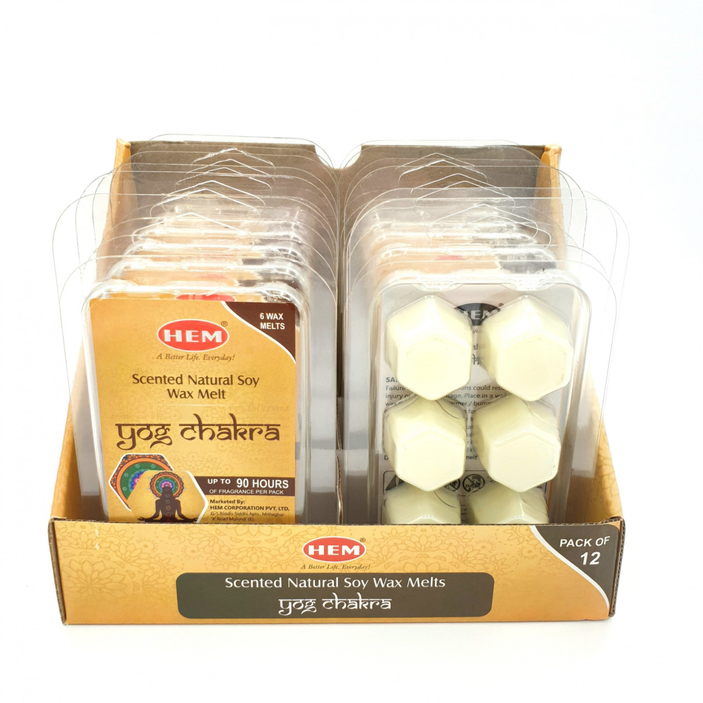 Wholesale - HEM Scented Natural Soy Wax Melt - Yog Chakra ()