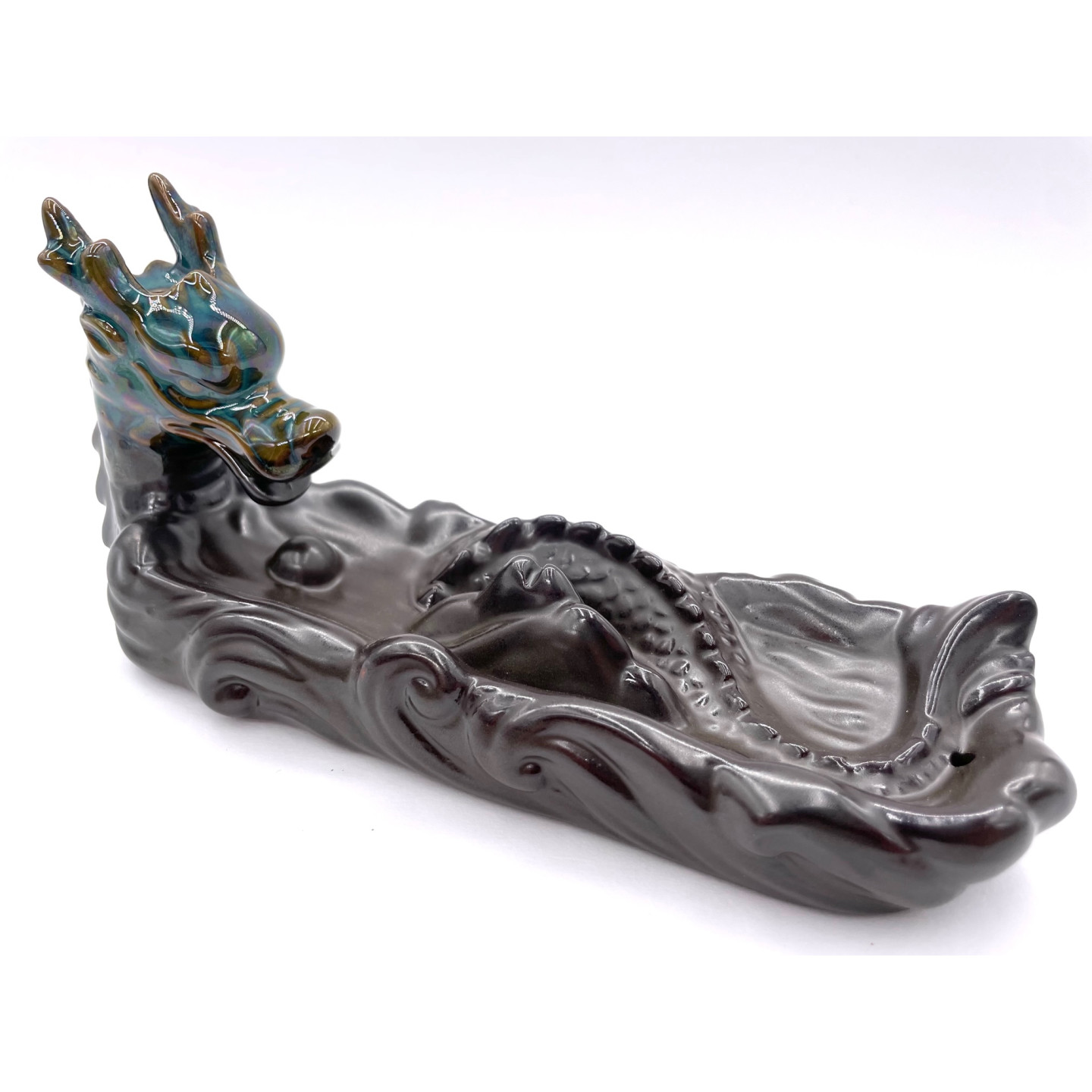 Backflow Incense Burner Dragon Moss Green
