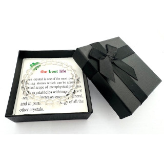 8mm Rock Crystal Gemstone Bracelet – Gift Box Included