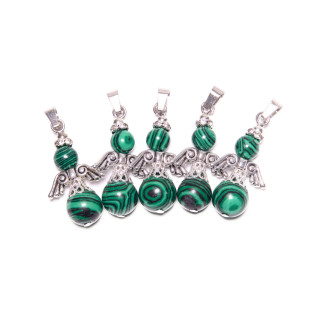 Angel Gemstone Pendant Set (5pc) - Malachite