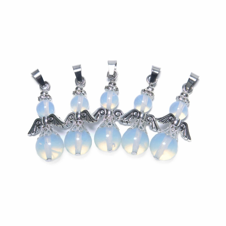 Angel Gemstone Pendant Set (5pc) - Opal