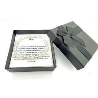 8mm Opal Gemstone Bracelet – Gift Box Included