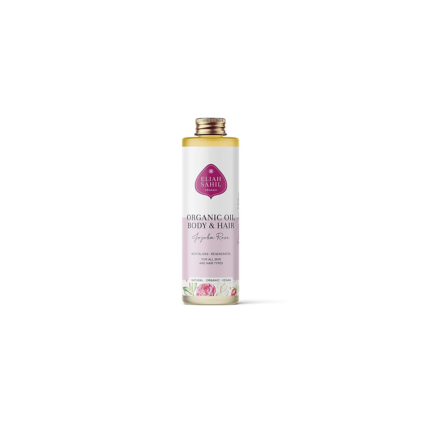 Huile Corps & Cheveux Jojoba Rose Bio Eliah Sahil | Pieralune