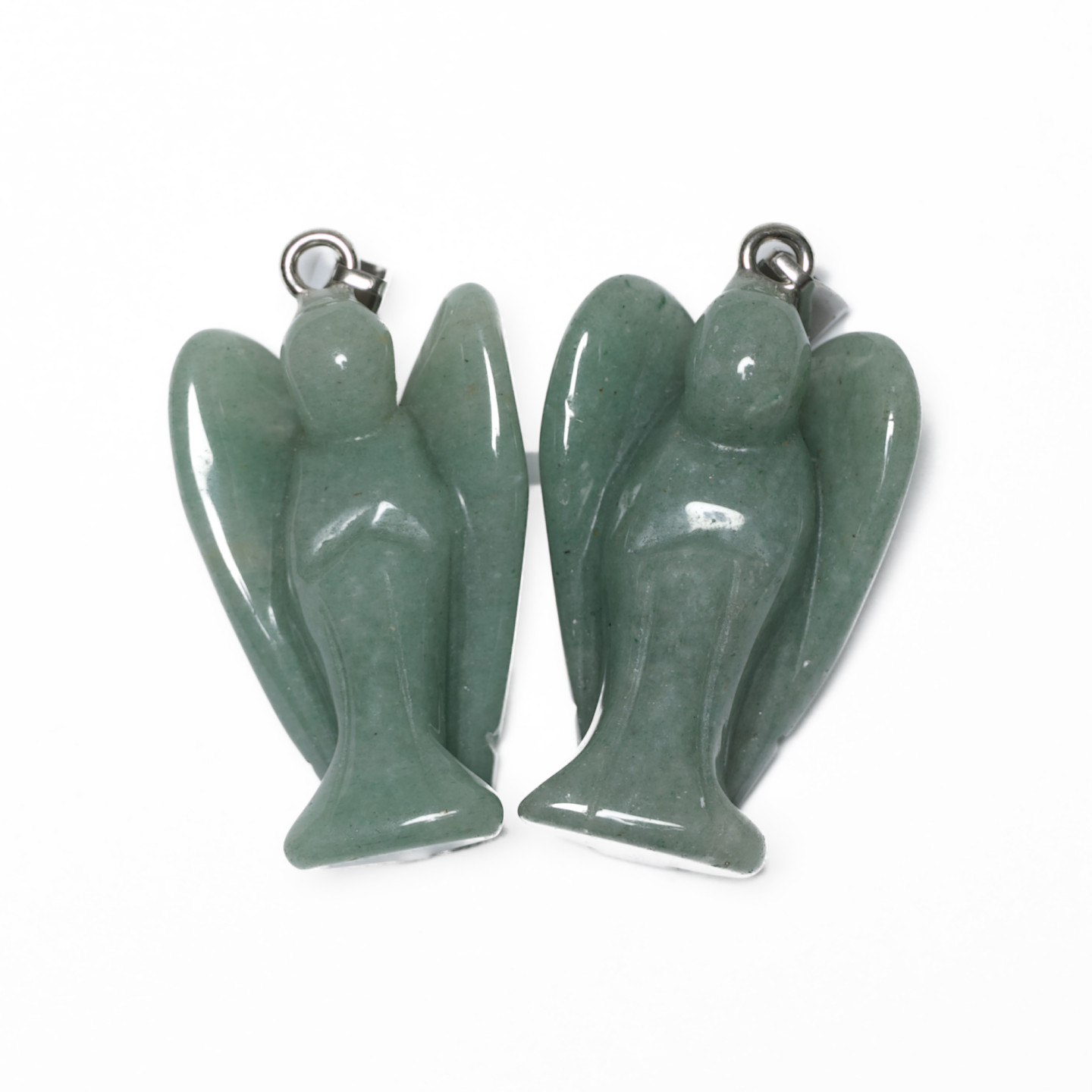 Aventurine Gemstone Angel Pendant (2 pieces)