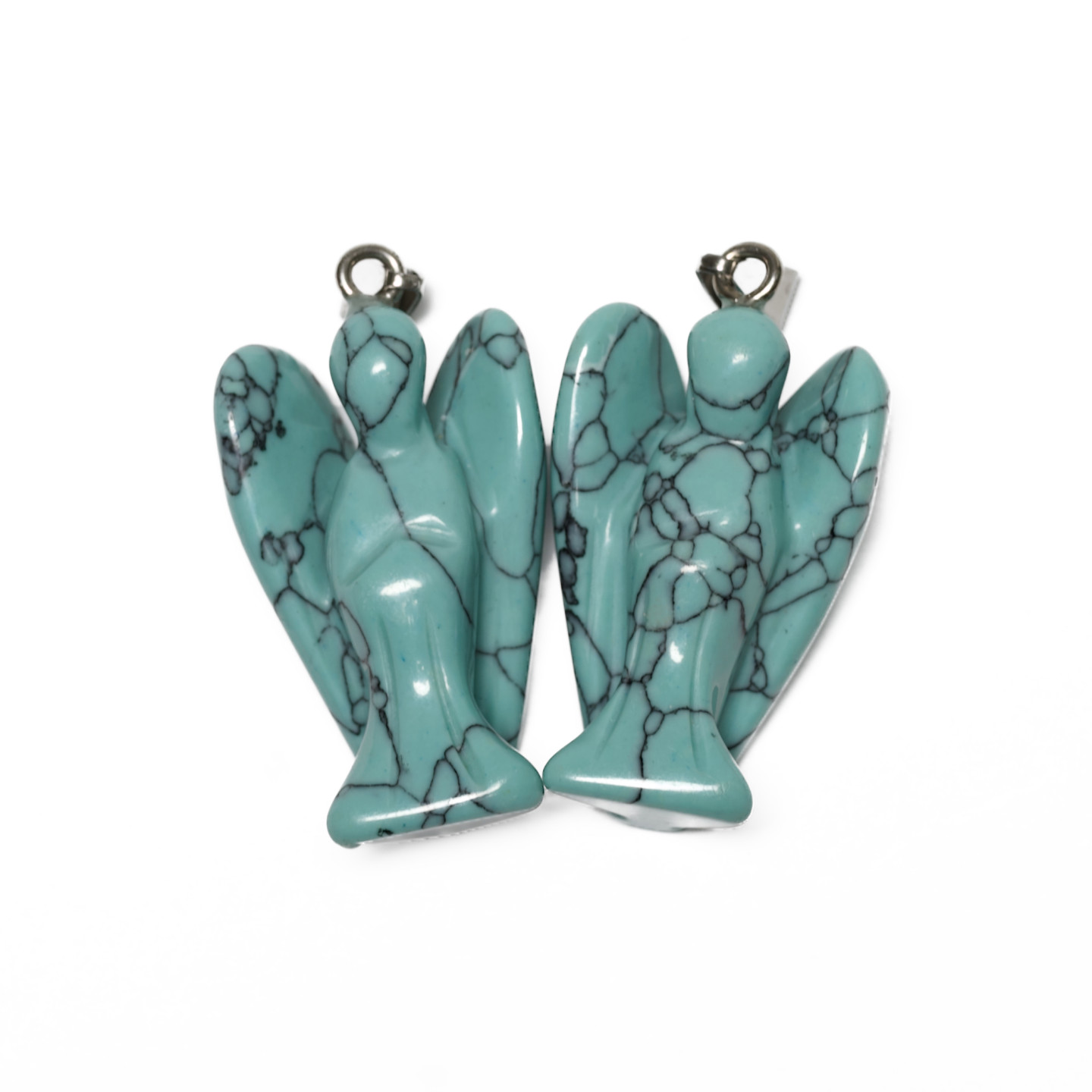 Turquoise Gemstone Angel Pendant (2 pieces)