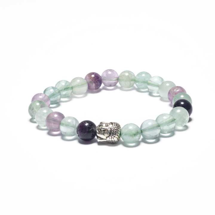8mm Buddha Bracelet without Box - Fluorite