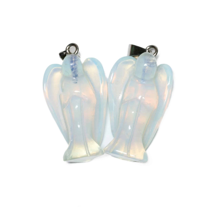 Opal Gemstone Angel Pendant (2 pieces)