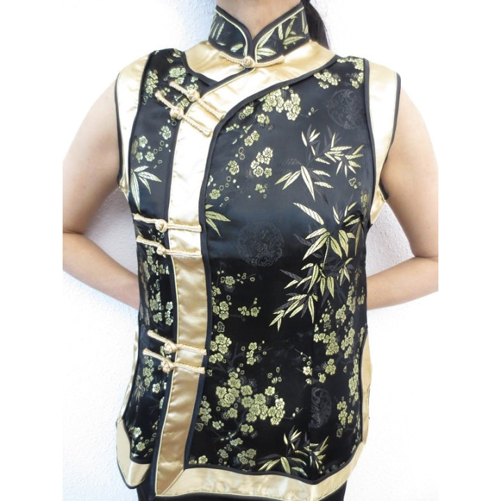 black with gold ladies tops