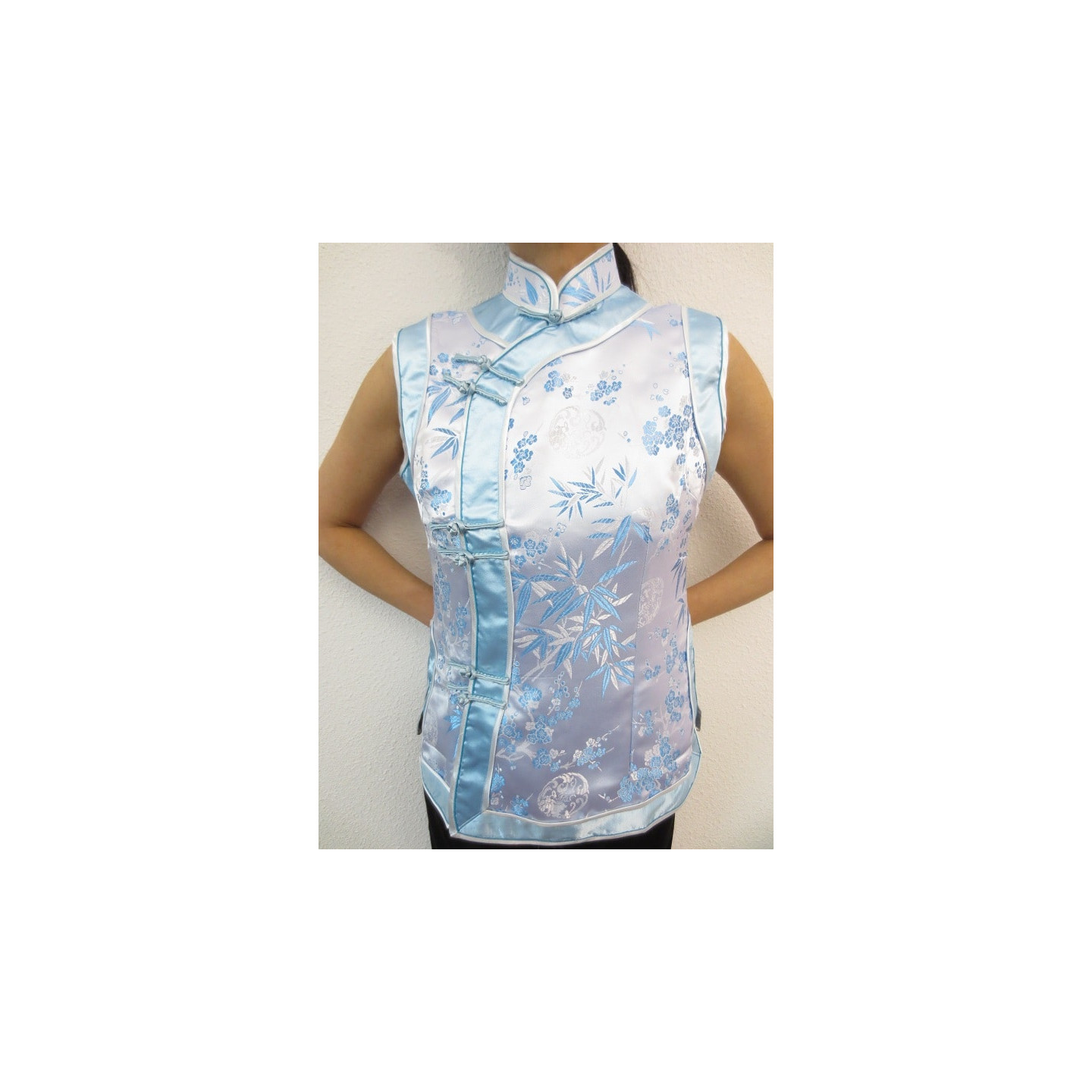 light blue with flowers