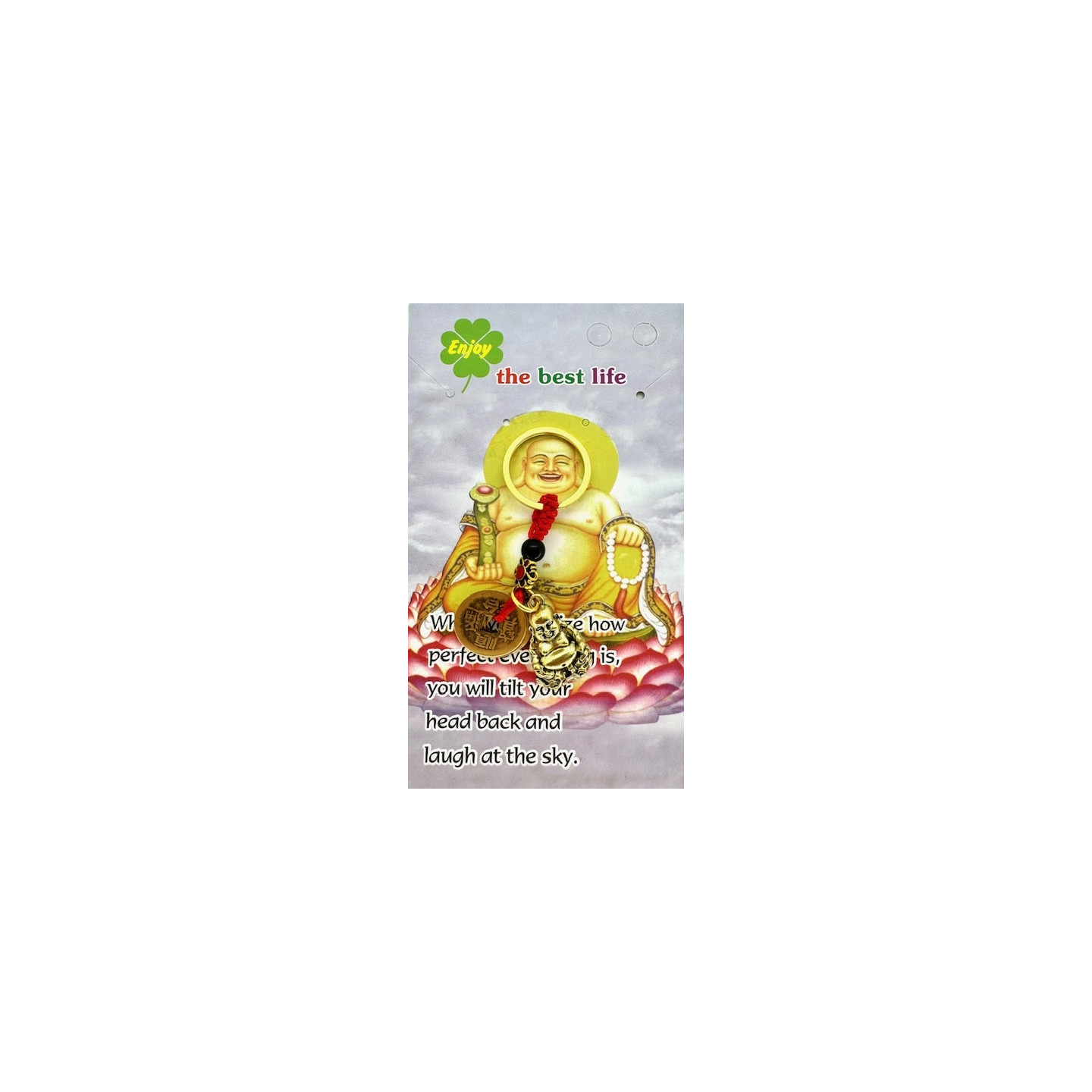 Lucky Coins Buddha Keychain (Gold)