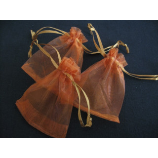 Organza Gift Bag Brown 13 x 20cm