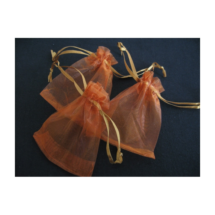 Organza Gift Bag Brown 13 x 20cm