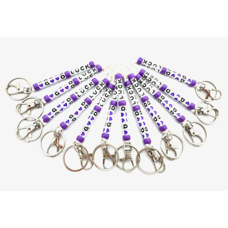 Good Luck Keychains - Purple 12 pieces