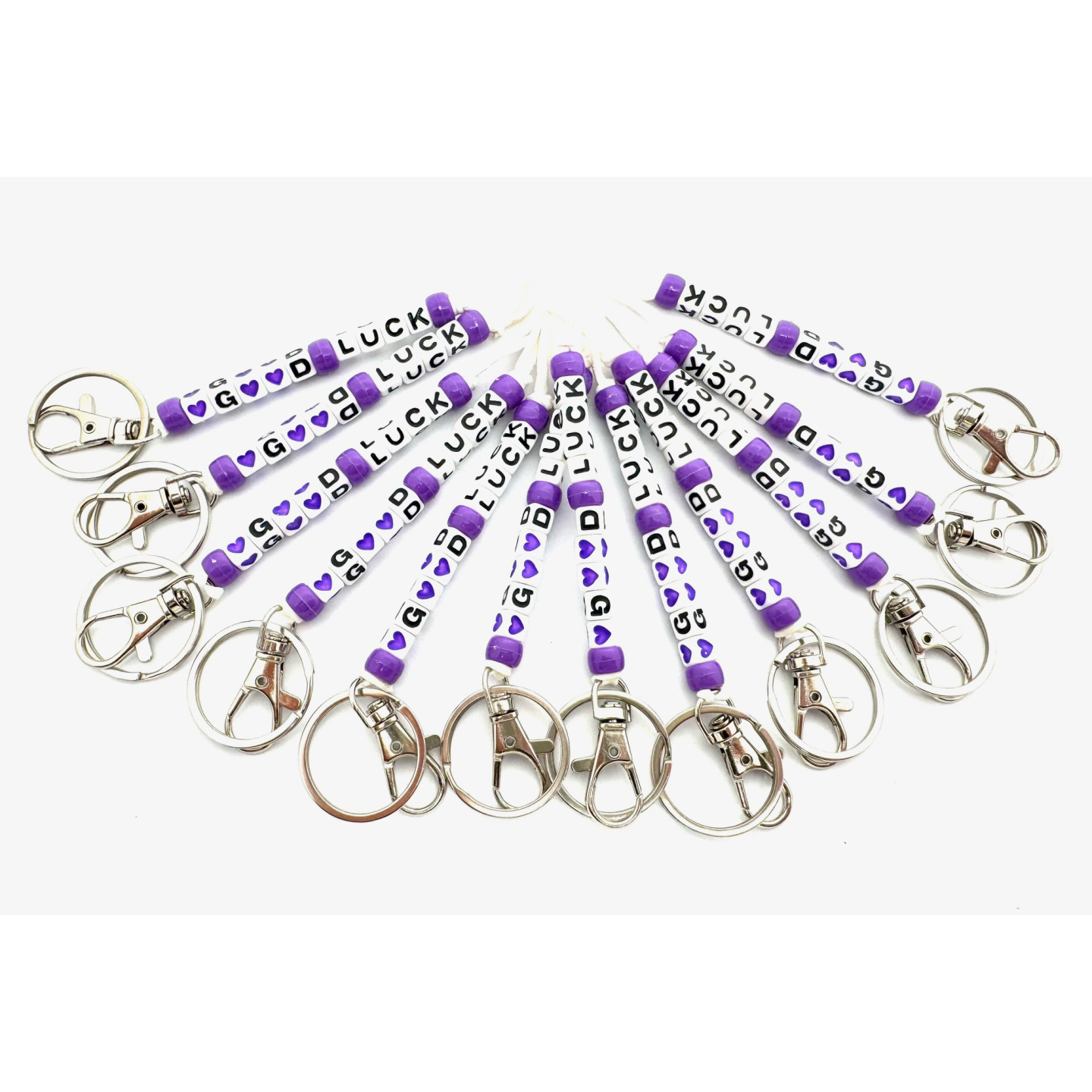 Good Luck Keychains - Purple 12 pieces