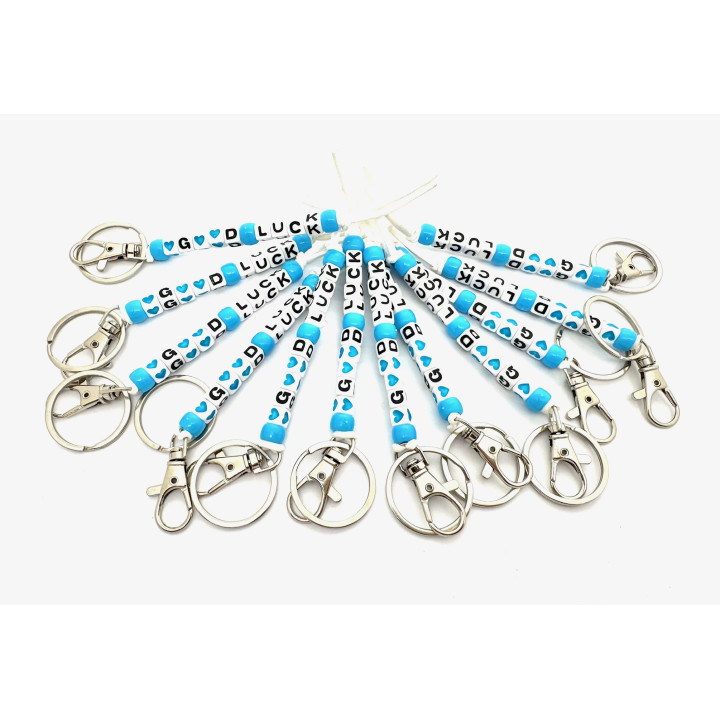 Good Luck Keychains - Blue 12 pieces