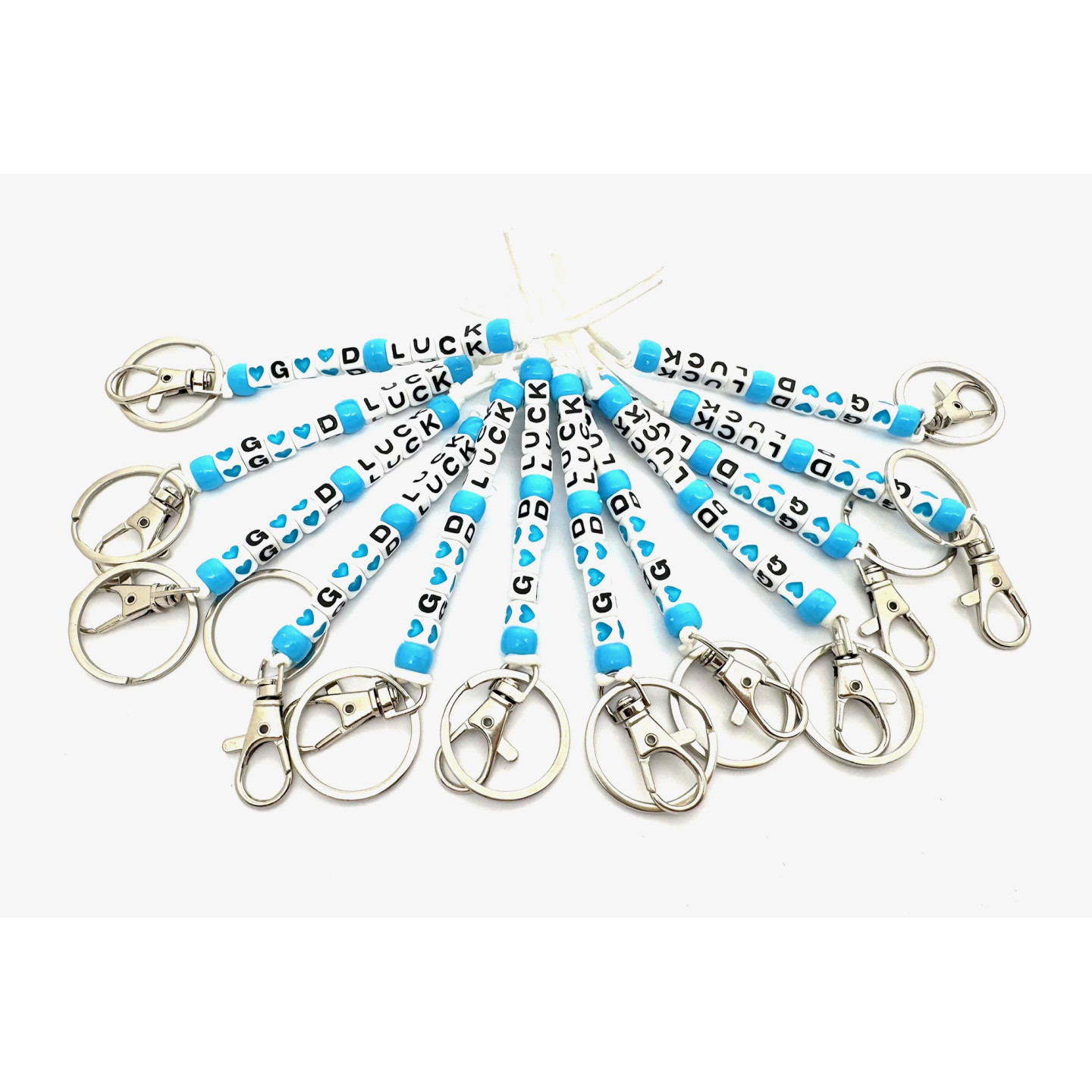 Good Luck Keychains - Blue 12 pieces