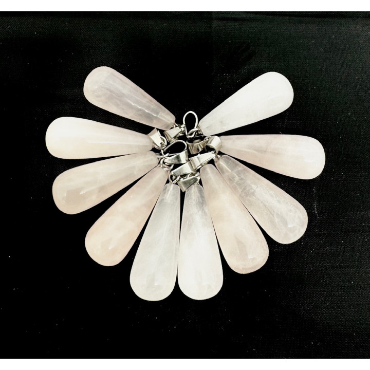 Rose Quartz Teardrop Pendant ()
