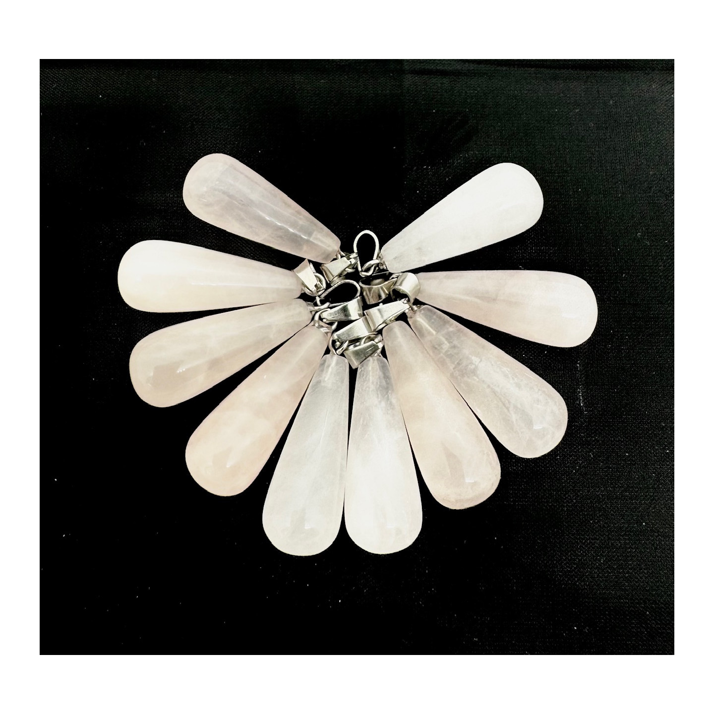 Rose Quartz Teardrop Pendant ()