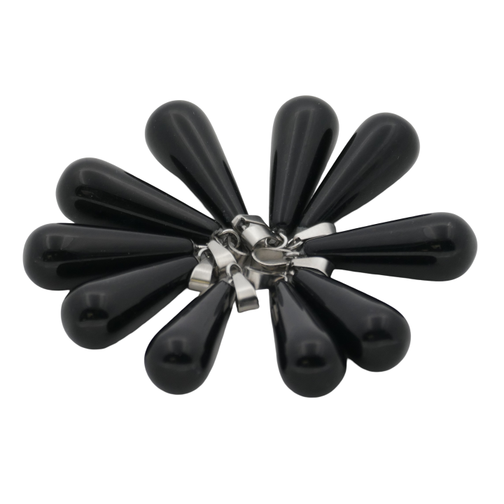 Black Onyx Teardrop Pendant ()