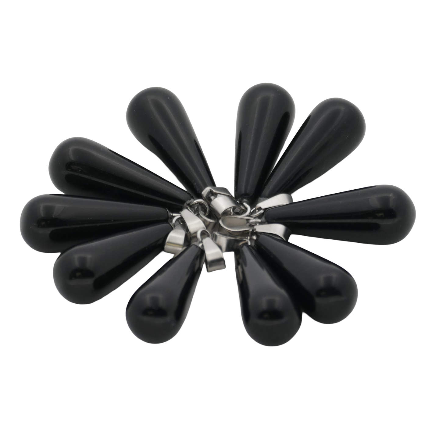 Black Onyx Teardrop Pendant ()