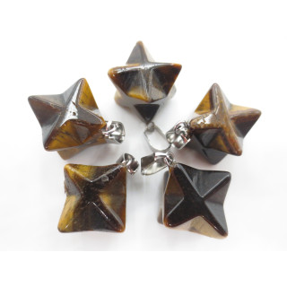 Gemstone Meteor Pendant - Tiger Eye (5 pieces)