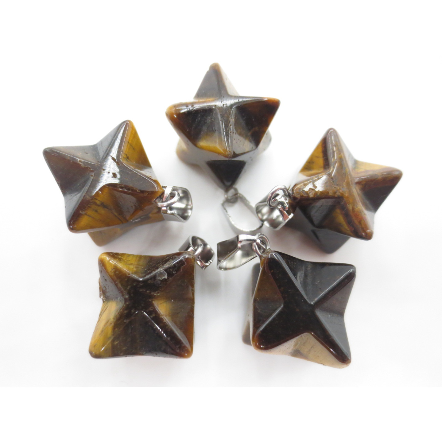 Gemstone Meteor Pendant - Tiger Eye (5 pieces)