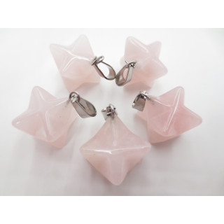 Gemstone Meteor Pendant - Rose Quartz (5 pieces)