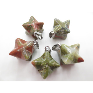 Gemstone Meteor Pendant - Unakite (5 pieces)