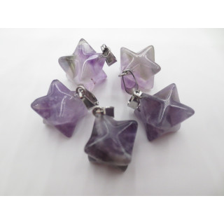 Gemstone Meteor Pendant - Amethyst (5 pieces)