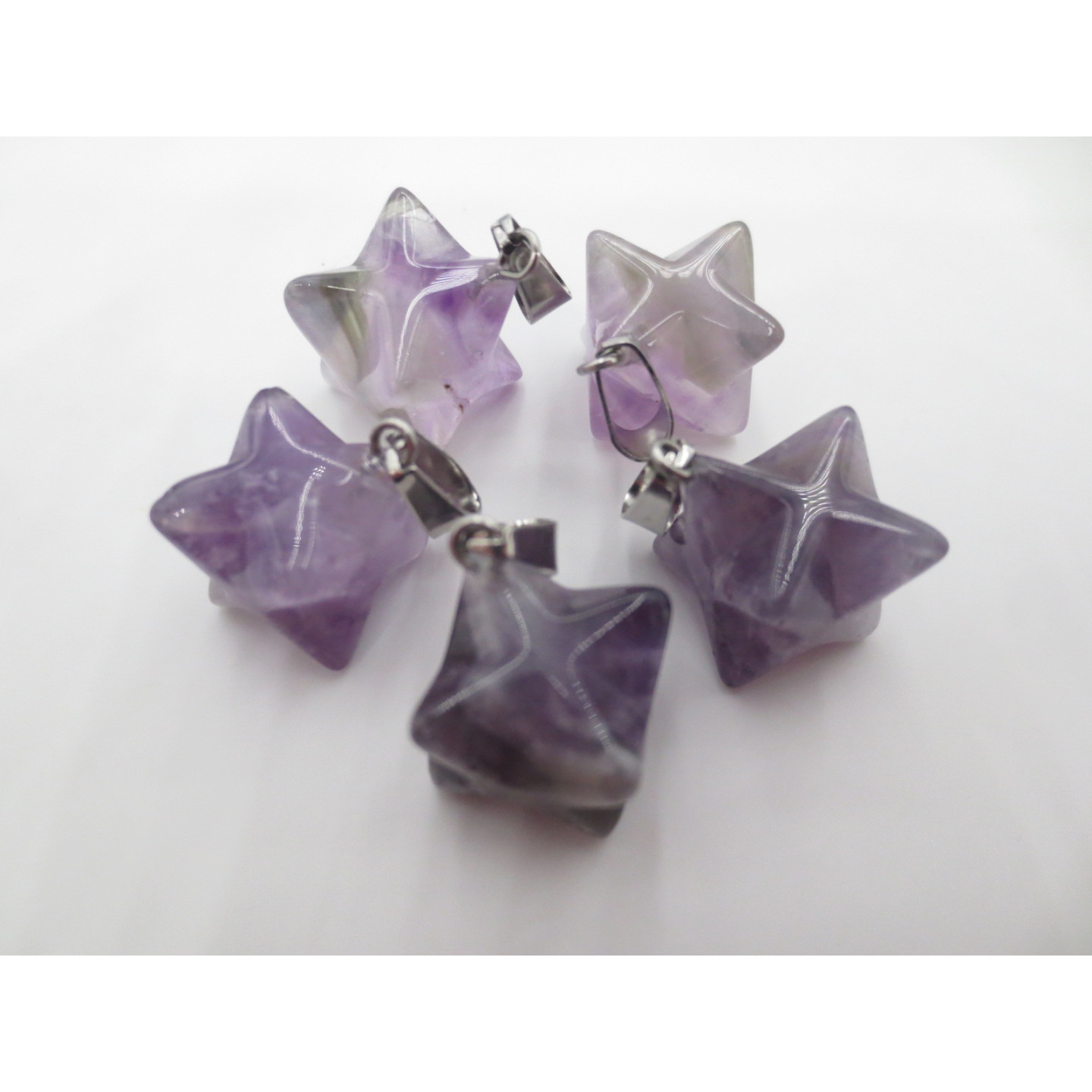 Gemstone Meteor Pendant - Amethyst (5 pieces)