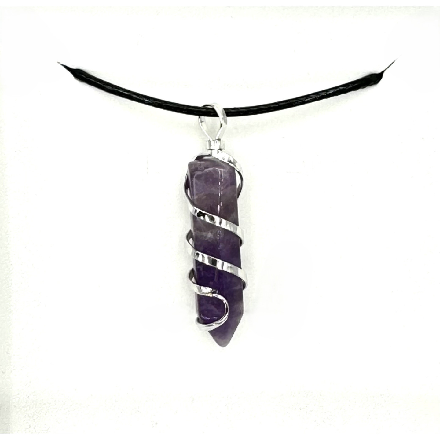 Gemstone Pendant Necklace - Amethyst