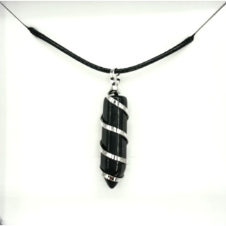 Gemstone Pendant Necklace - Onyx