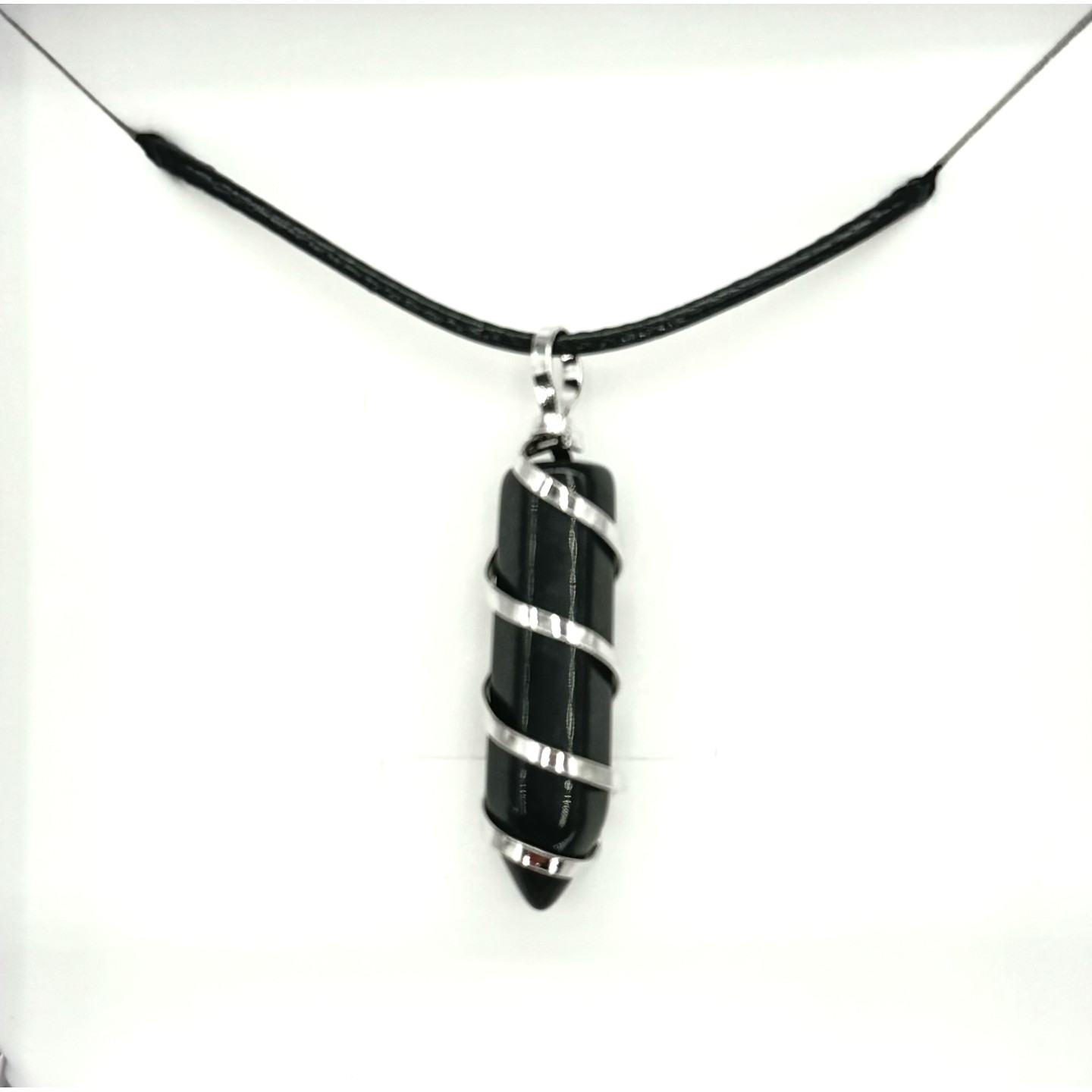 Gemstone Pendant Necklace - Onyx