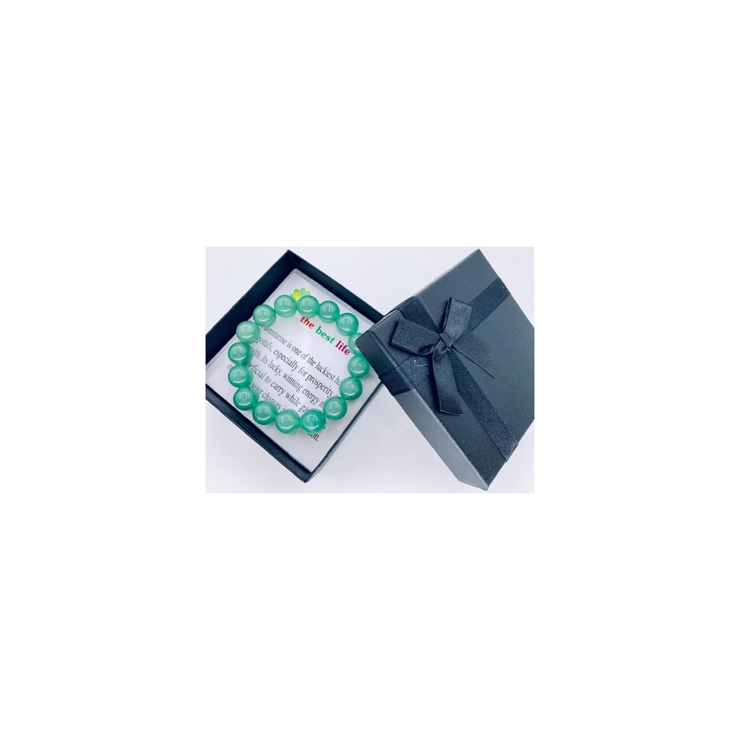 12mm Gemstone Bracelet with Gift Box - Aventurine
