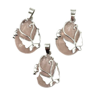 Gemstone Butterfly Pendant - Rose Quartz ()