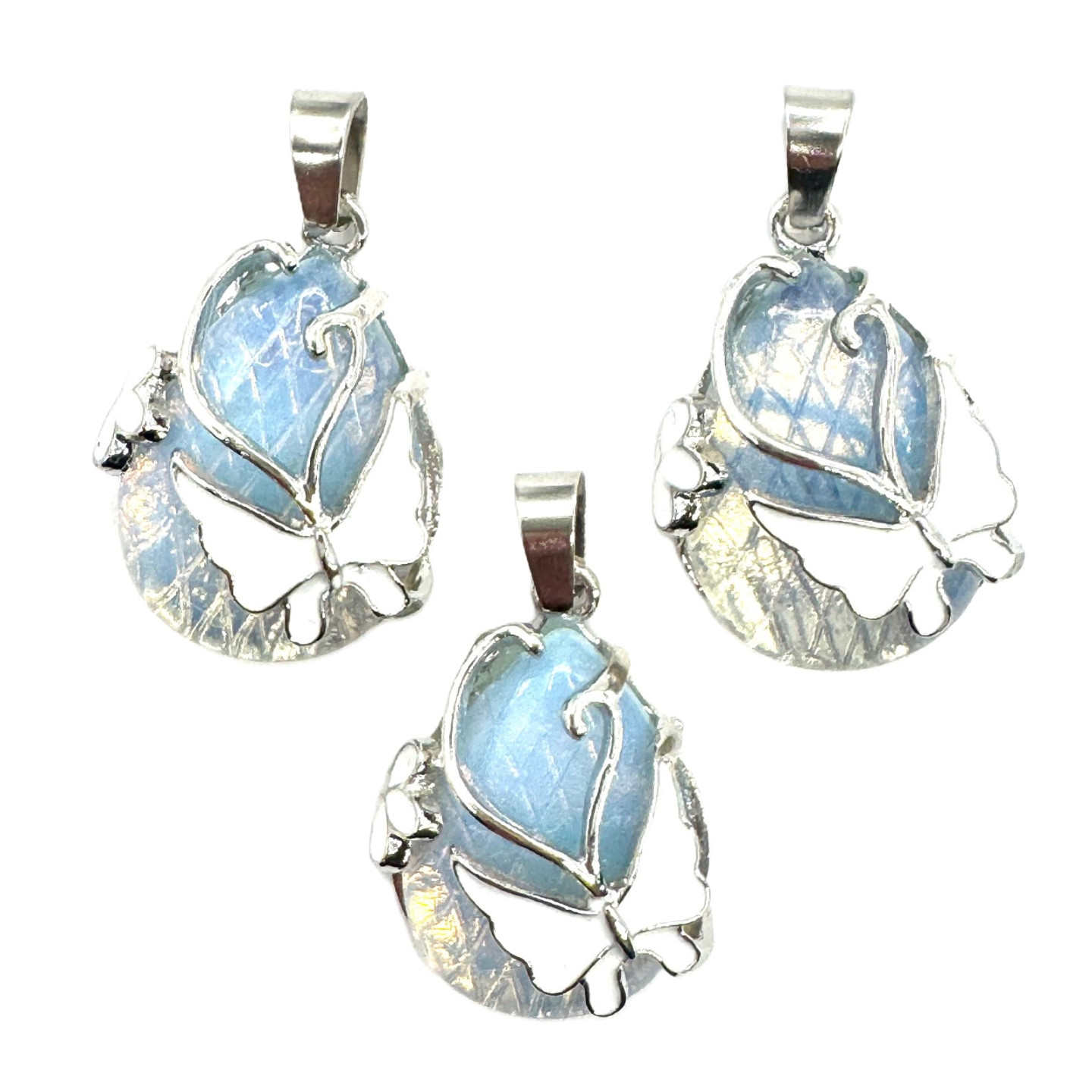 Gemstone Butterfly Pendant - Opal ()