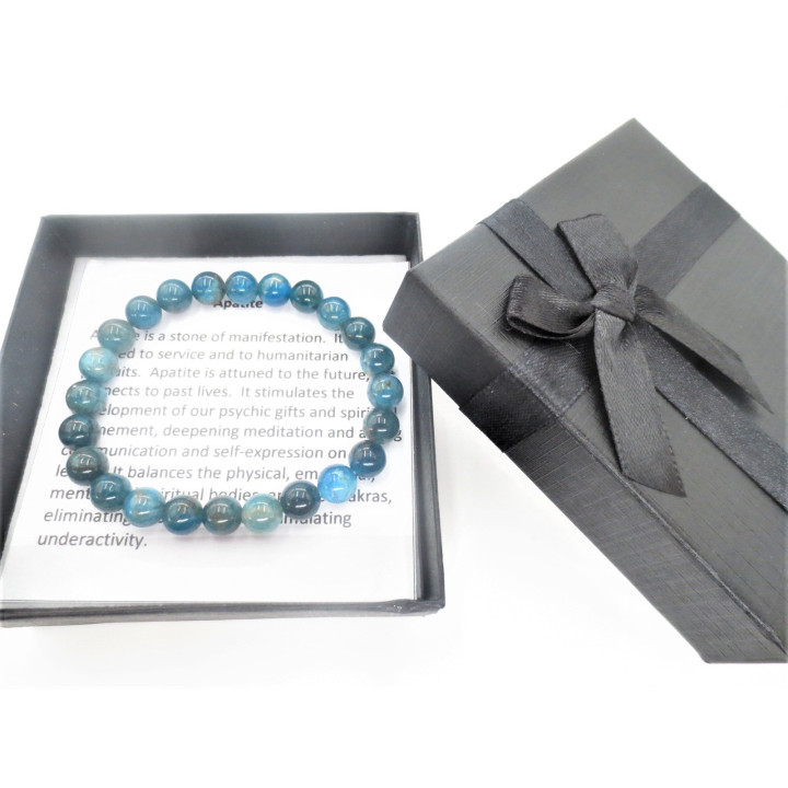 8mm Apatite Gemstone Bracelet – Gift Box Included