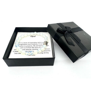 8mm Buddha Opal Gemstone Bracelet – Gift Box Included