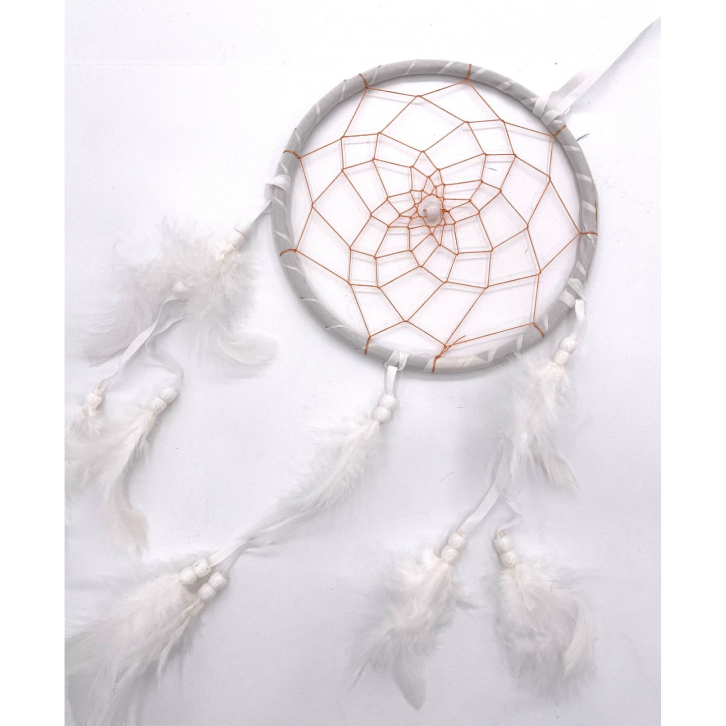 16cm Round Dreamcatchers White (6 pieces)