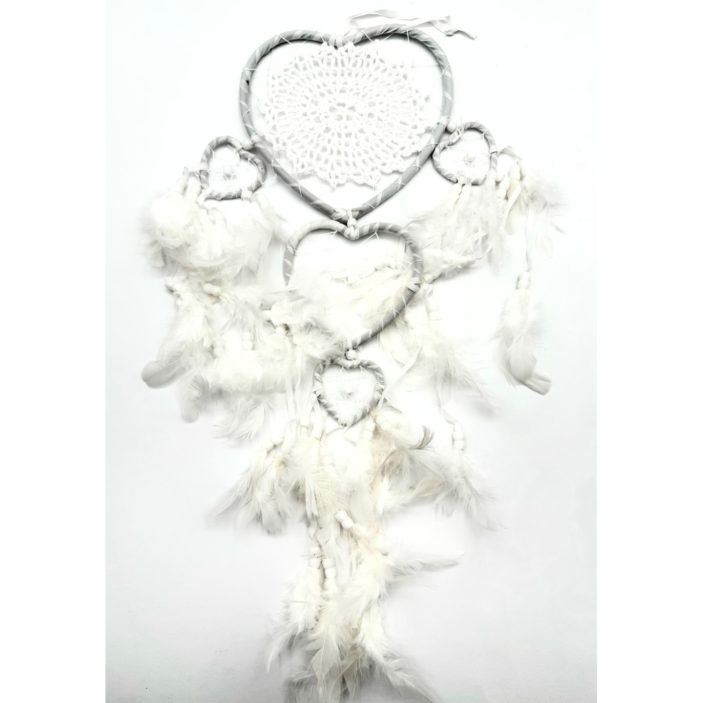 17cm Heart Crochet Dreamcatcher (6 pieces)