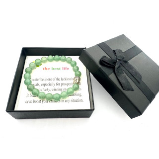 8mm Buddha Aventurine Gemstone Bracelet – Gift Box Included