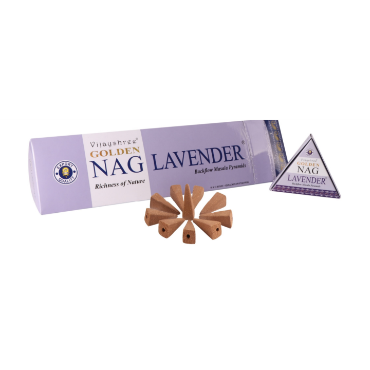 Vijayshree Golden Nag Backflow Cones - Lavender