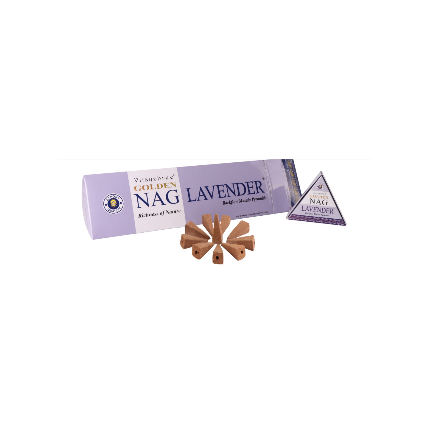 Vijayshree Golden Nag Backflow Cones - Lavender