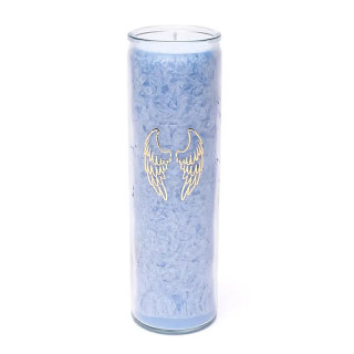 Bougie stéarine ailes d’ange bleu clair non parfumée | Pieralune