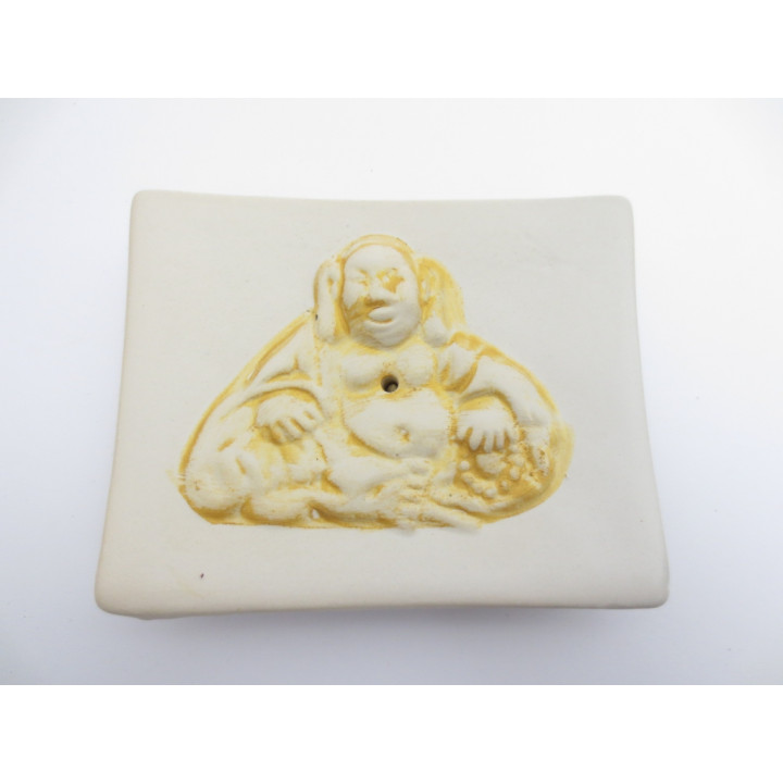 White Square Buddha Incense Holder Stick Set (6 pieces)