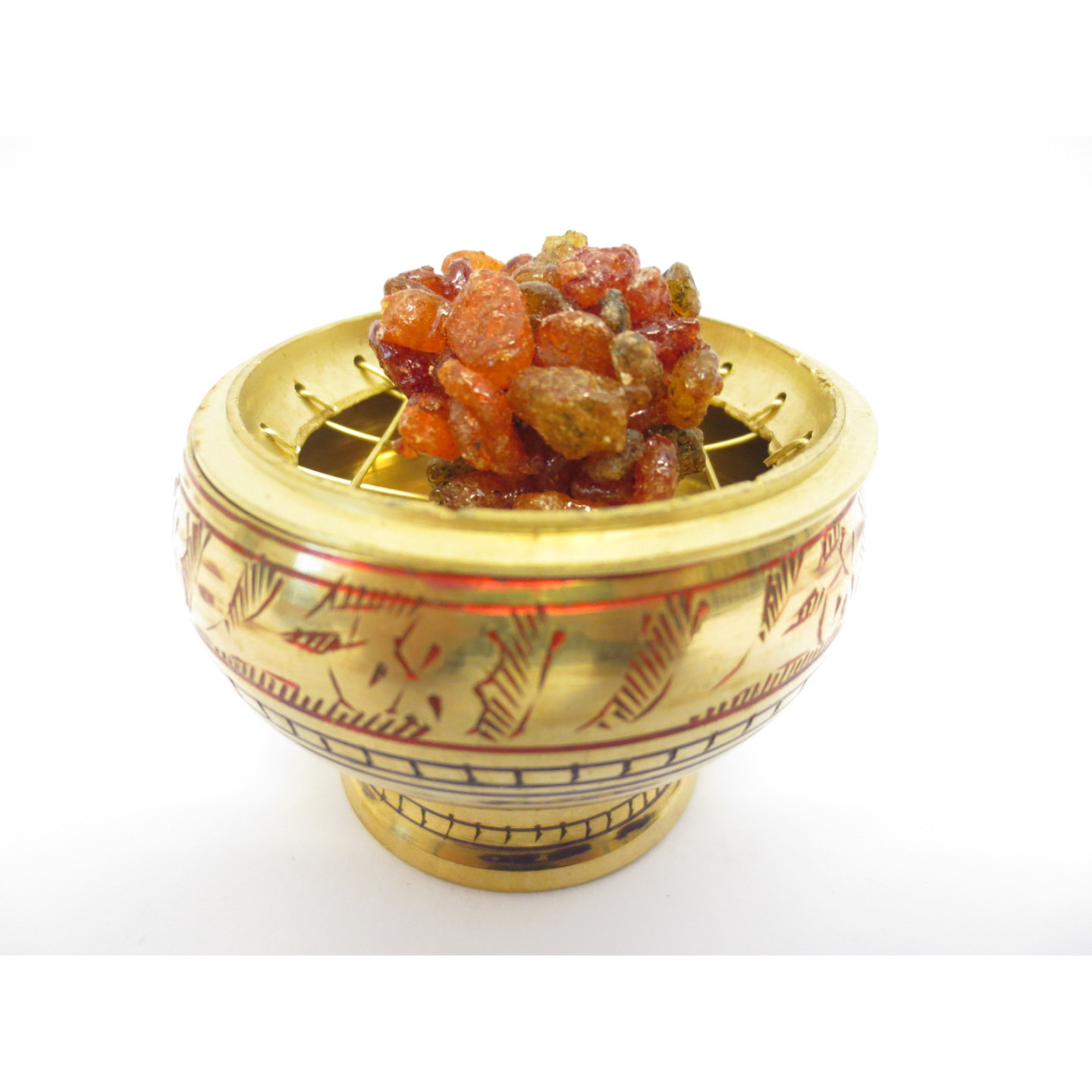 Brass Resin Incense Burner with Mesh Screen