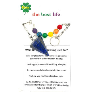 Lapis Lazuli 7 Chakra Gemstone Pendulum