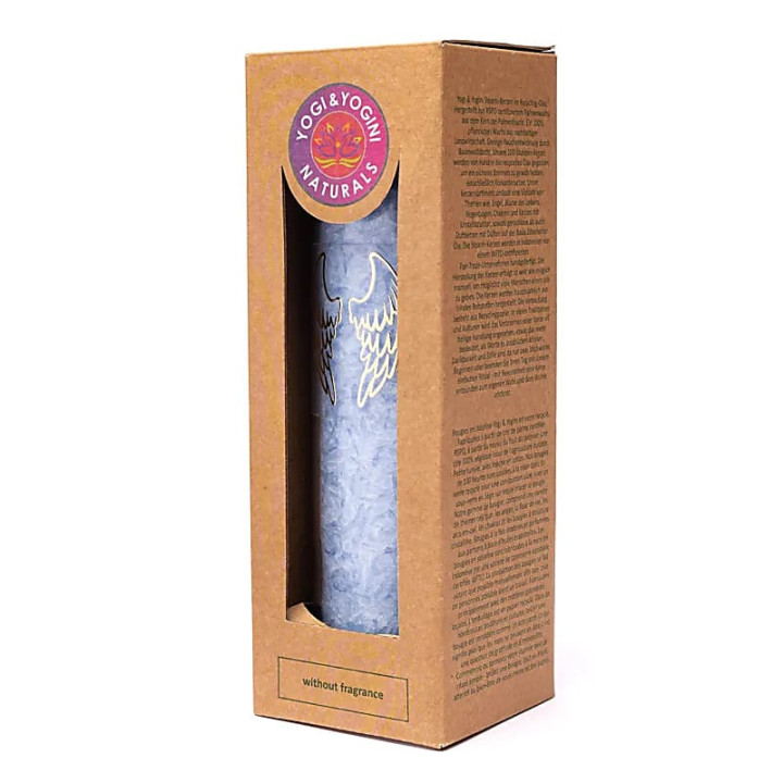 Bougie stéarine ailes d’ange bleu clair non parfumée | Pieralune