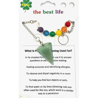 Aventurine 7 Chakra Gemstone Pendulum